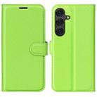 For Samsung Galaxy S25+ 5G Litchi Texture Horizontal Flip Leather Phone Case with Holder(Green) - 1