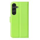 For Samsung Galaxy S25+ 5G Litchi Texture Horizontal Flip Leather Phone Case with Holder(Green) - 3
