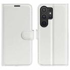 For Samsung Galaxy S25 Ultra 5G Litchi Texture Horizontal Flip Leather Phone Case with Holder(White) - 1