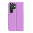 For Samsung Galaxy S25 Ultra 5G Litchi Texture Horizontal Flip Leather Phone Case with Holder(Purple) - 3