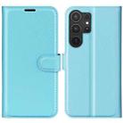For Samsung Galaxy S25 Ultra 5G Litchi Texture Horizontal Flip Leather Phone Case with Holder(Blue) - 1