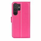 For Samsung Galaxy S25 Ultra 5G Litchi Texture Horizontal Flip Leather Phone Case with Holder(Rose Red) - 3