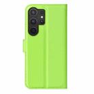 For Samsung Galaxy S25 Ultra 5G Litchi Texture Horizontal Flip Leather Phone Case with Holder(Green) - 3
