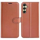 For Samsung Galaxy A16 5G Litchi Texture Horizontal Flip Leather Phone Case with Holder(Brown) - 1