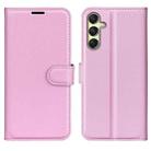 For Samsung Galaxy A16 5G Litchi Texture Horizontal Flip Leather Phone Case with Holder(Pink) - 1