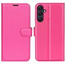 For Samsung Galaxy A26 5G Litchi Texture Horizontal Flip Leather Phone Case with Holder(Rose Red) - 1