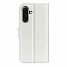 For Samsung Galaxy A36 Litchi Texture Horizontal Flip Leather Phone Case with Holder(White) - 3