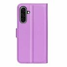 For Samsung Galaxy A36 Litchi Texture Horizontal Flip Leather Phone Case with Holder(Purple) - 3