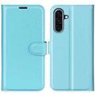 For Samsung Galaxy A36 Litchi Texture Horizontal Flip Leather Phone Case with Holder(Blue) - 1