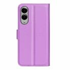 For Samsung Galaxy S25 Edge 5G Litchi Texture Horizontal Flip Leather Phone Case with Holder(Purple) - 3