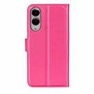 For Samsung Galaxy S25 Edge 5G Litchi Texture Horizontal Flip Leather Phone Case with Holder(Rose Red) - 3