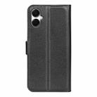 For Samsung Galaxy A06 5G Litchi Texture Horizontal Flip Leather Phone Case with Holder(Black) - 3
