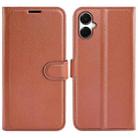 For Samsung Galaxy A06 5G Litchi Texture Horizontal Flip Leather Phone Case with Holder(Brown) - 1
