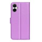 For Samsung Galaxy A06 5G Litchi Texture Horizontal Flip Leather Phone Case with Holder(Purple) - 3
