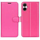For Samsung Galaxy A06 5G Litchi Texture Horizontal Flip Leather Phone Case with Holder(Rose Red) - 1