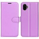 For Samsung Galaxy Xcover 7 Pro Litchi Texture Horizontal Flip Leather Phone Case with Holder(Purple) - 1