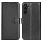 For Samsung Galaxy M16 / F16 Litchi Texture Horizontal Flip Leather Phone Case with Holder(Black) - 1