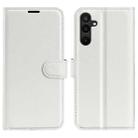 For Samsung Galaxy M16 / F16 Litchi Texture Horizontal Flip Leather Phone Case with Holder(White) - 1