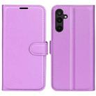 For Samsung Galaxy M16 / F16 Litchi Texture Horizontal Flip Leather Phone Case with Holder(Purple) - 1
