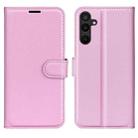 For Samsung Galaxy M16 / F16 Litchi Texture Horizontal Flip Leather Phone Case with Holder(Pink) - 1
