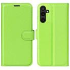 For Samsung Galaxy M16 / F16 Litchi Texture Horizontal Flip Leather Phone Case with Holder(Green) - 1