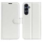 For Samsung Galaxy A17 5G Litchi Texture Horizontal Flip Leather Phone Case with Holder(White) - 1