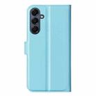 For Samsung Galaxy A17 5G Litchi Texture Horizontal Flip Leather Phone Case with Holder(Blue) - 3