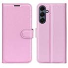 For Samsung Galaxy A17 5G Litchi Texture Horizontal Flip Leather Phone Case with Holder(Pink) - 1