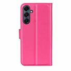 For Samsung Galaxy A17 5G Litchi Texture Horizontal Flip Leather Phone Case with Holder(Rose Red) - 3