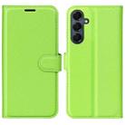 For Samsung Galaxy A17 5G Litchi Texture Horizontal Flip Leather Phone Case with Holder(Green) - 1