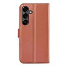For Samsung Galaxy S25 FE 5G Litchi Texture Horizontal Flip Leather Phone Case with Holder(Brown) - 3