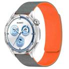22mm Cloud Wood Grain Silicone Magnetic Watch Band(Gray Orange) - 1