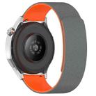 22mm Cloud Wood Grain Silicone Magnetic Watch Band(Gray Orange) - 2