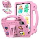 For Alldocube iPlay 50 Mini Pro 2023 8.4 Handle Kickstand Children EVA Shockproof Tablet Case(Pink) - 1