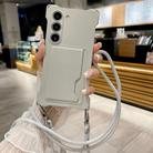 For Samsung Galaxy S22 5G Liquid TPU Card Bag Four Corner Shockproof Phone Case(Grey) - 1