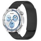 20mm Cloud Wood Grain Silicone Magnetic Watch Band(Black) - 1