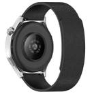 20mm Cloud Wood Grain Silicone Magnetic Watch Band(Black) - 2