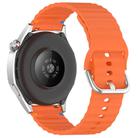 For Huawei Watch GT 5 46mm Wavy Grain Stitched 22mm Silicone Watch Band(Orange) - 2