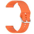 For Huawei Watch GT 5 46mm Wavy Grain Stitched 22mm Silicone Watch Band(Orange) - 3