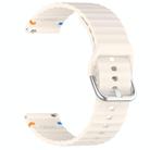 For Huawei Watch GT 5 46mm Wavy Grain Stitched 22mm Silicone Watch Band(Starlight) - 3