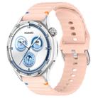For Huawei Watch GT 3 42mm Wavy Grain Stitched 20mm Silicone Watch Band(Pink) - 1