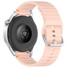For Huawei Watch GT 3 42mm Wavy Grain Stitched 20mm Silicone Watch Band(Pink) - 2