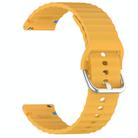 For Huawei Watch GT 3 42mm Wavy Grain Stitched 20mm Silicone Watch Band(Yellow) - 3