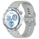 For Huawei Watch GT 3 42mm Wavy Grain Stitched 20mm Silicone Watch Band(Gray) - 1