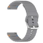 For Huawei Watch GT 3 42mm Wavy Grain Stitched 20mm Silicone Watch Band(Space Gray) - 3