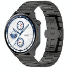 For OPPO Watch X2 Twill Texture Stainless Steel Metal Watch Band(Black) - 1
