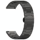For OPPO Watch X2 Twill Texture Stainless Steel Metal Watch Band(Black) - 3