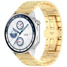 For OPPO Watch X2 Twill Texture Stainless Steel Metal Watch Band(Gold) - 1