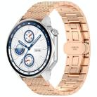 For OPPO Watch X2 Twill Texture Stainless Steel Metal Watch Band(Rose Gold) - 1