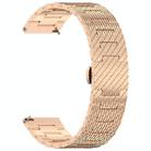 For OPPO Watch X2 Twill Texture Stainless Steel Metal Watch Band(Rose Gold) - 3